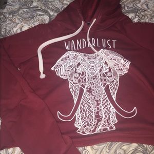 Rue 21 Red Cropped Shirt